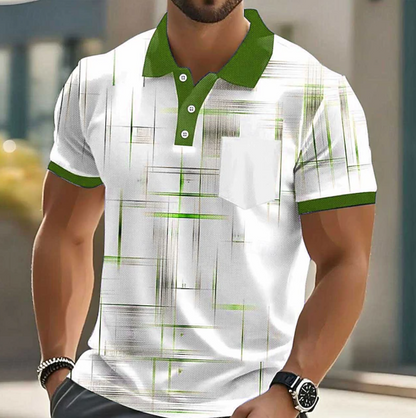 Elliot Men's Dress Shirt | Modern Geometric Pattern, Button-Up 4