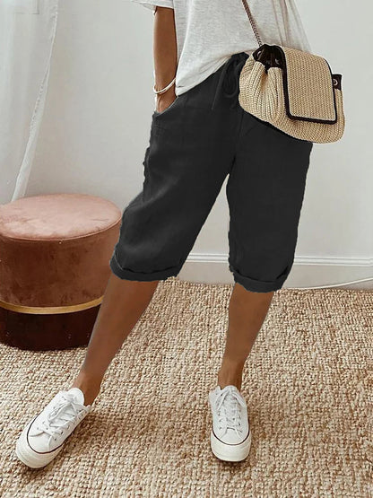 Elysia Cotton Pants Women | Relaxed Fit, Lightweight White Cotton 0