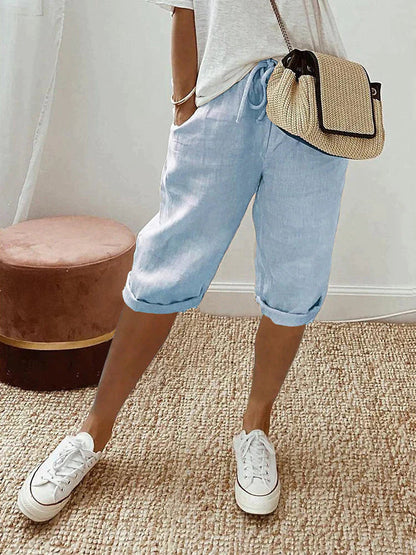 Elysia Cotton Pants Women | Relaxed Fit, Lightweight White Cotton 3