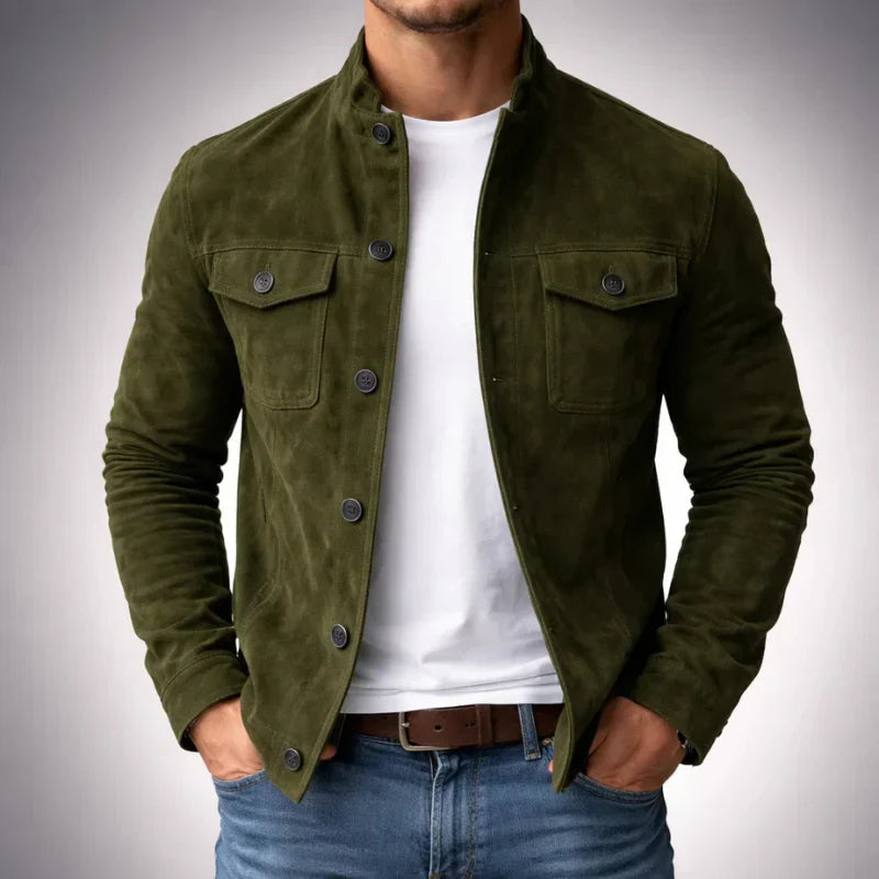 Fable Men's Jacket | Premium Italian Suede, Tailored Fit, Military Inspired 0
