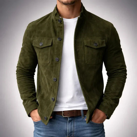 Fable Men's Jacket | Premium Italian Suede, Tailored Fit, Military Inspired 0
