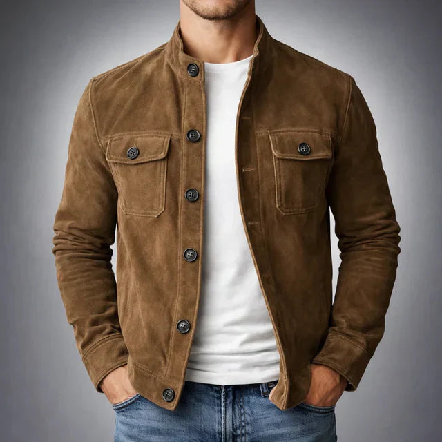 Fable Men's Jacket | Premium Italian Suede, Tailored Fit, Military Inspired 1
