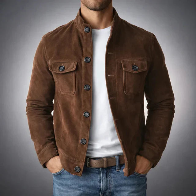 Fable Men's Jacket | Premium Italian Suede, Tailored Fit, Military Inspired 2