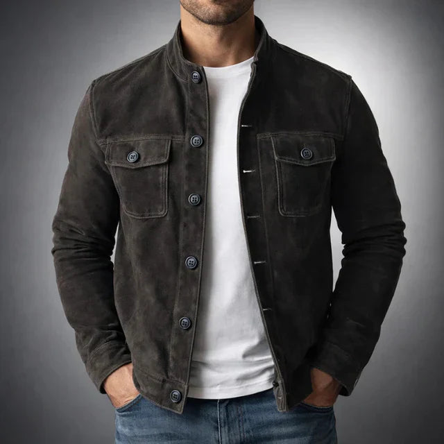 Fable Men's Jacket | Premium Italian Suede, Tailored Fit, Military Inspired 3