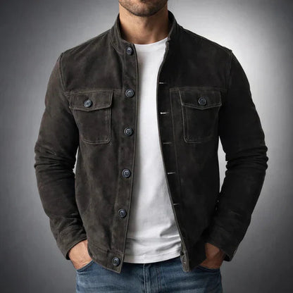 Fable Men's Jacket | Premium Italian Suede, Tailored Fit, Military Inspired 3