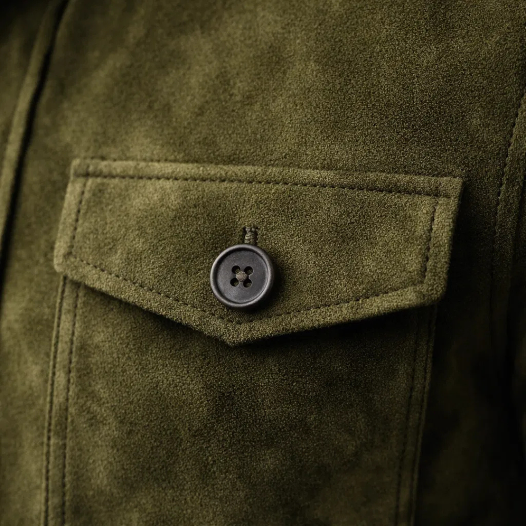Fable Men's Jacket | Premium Italian Suede, Tailored Fit, Military Inspired 4