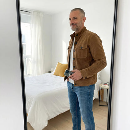 Fable Men's Jacket | Premium Italian Suede, Tailored Fit, Military Inspired 7