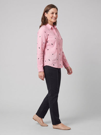 Fiora Women's Top | Cotton Linen Long Sleeve Blouse 1