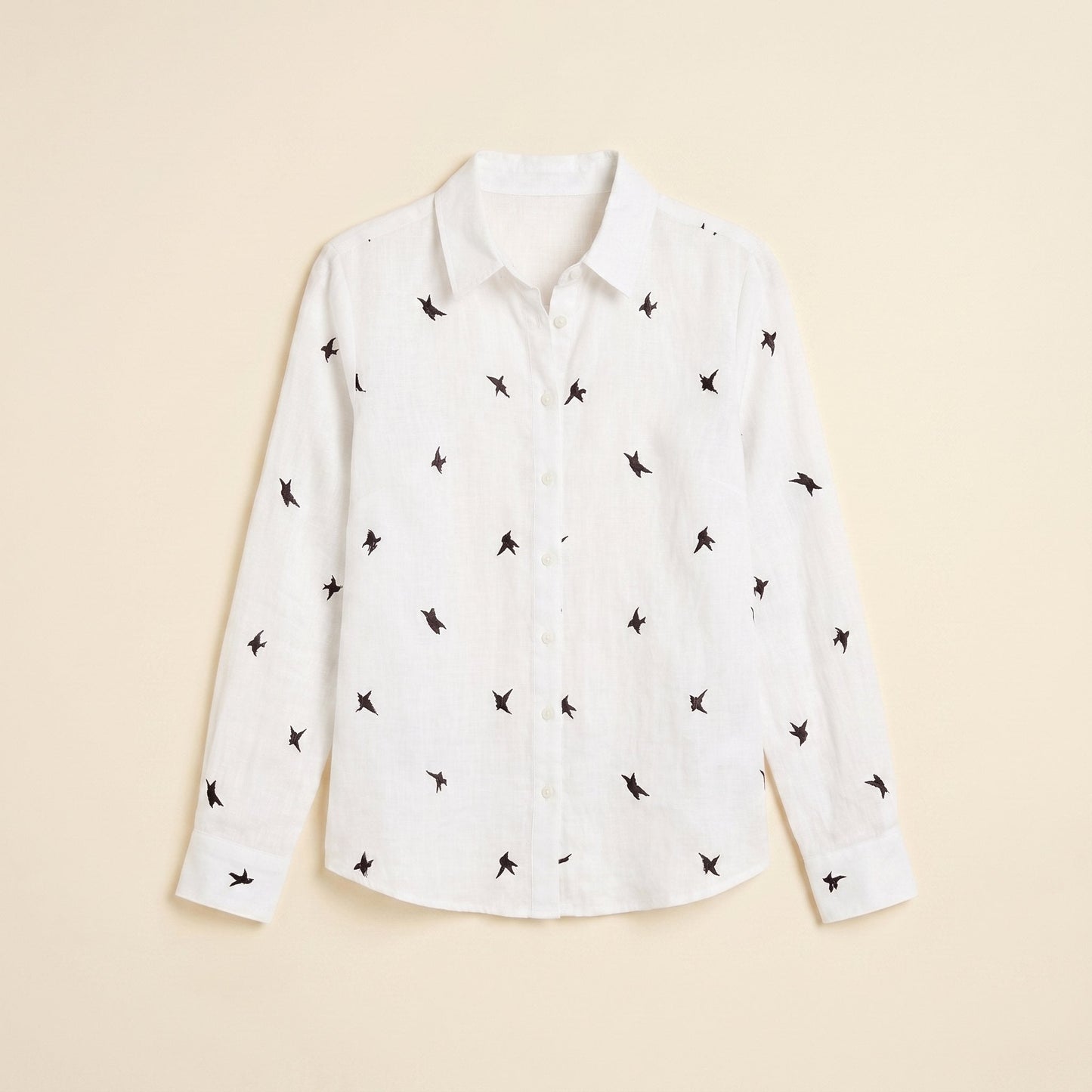 Fiora Women's Top | Cotton Linen Long Sleeve Blouse 5