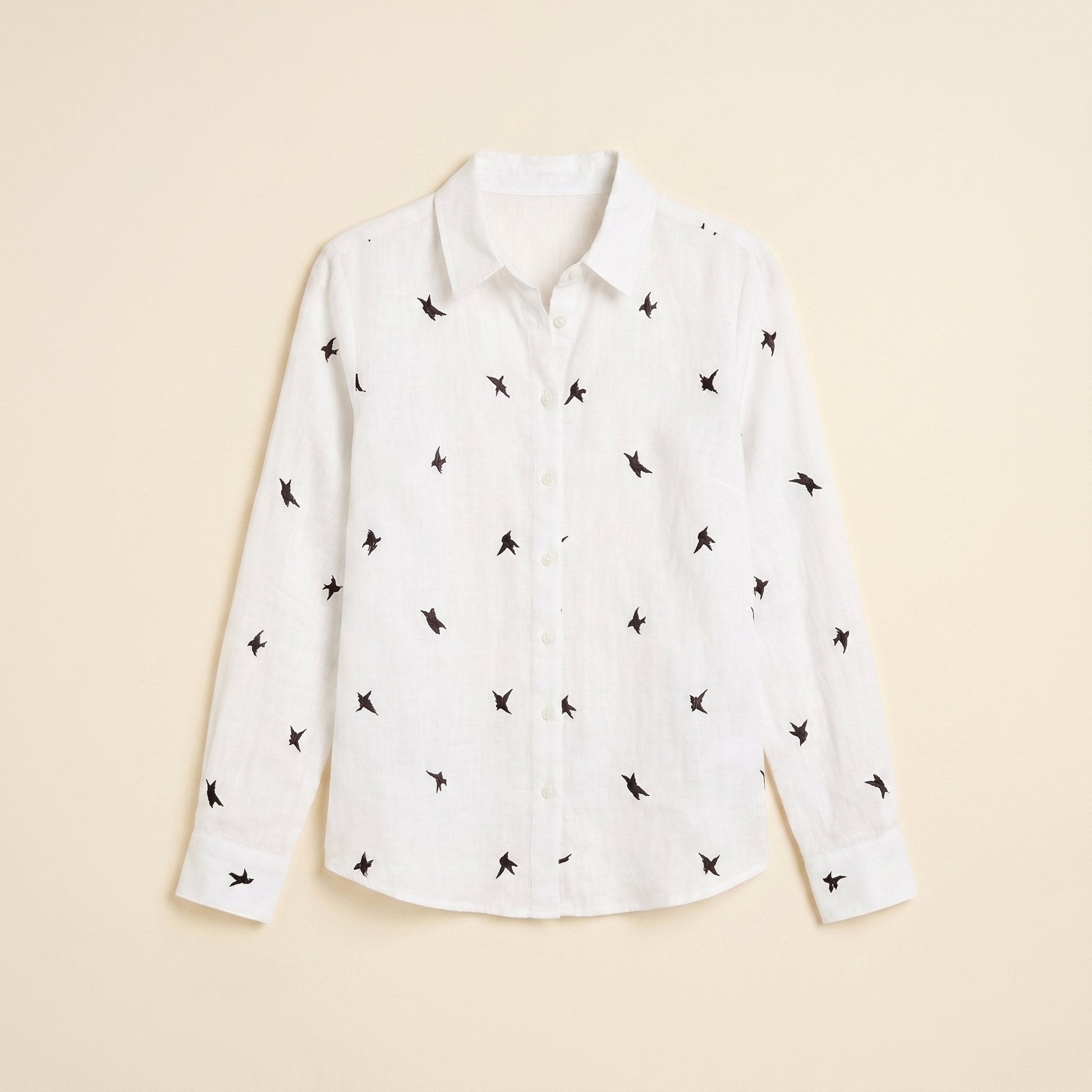 Fiora Women's Top | Cotton Linen Long Sleeve Blouse 5