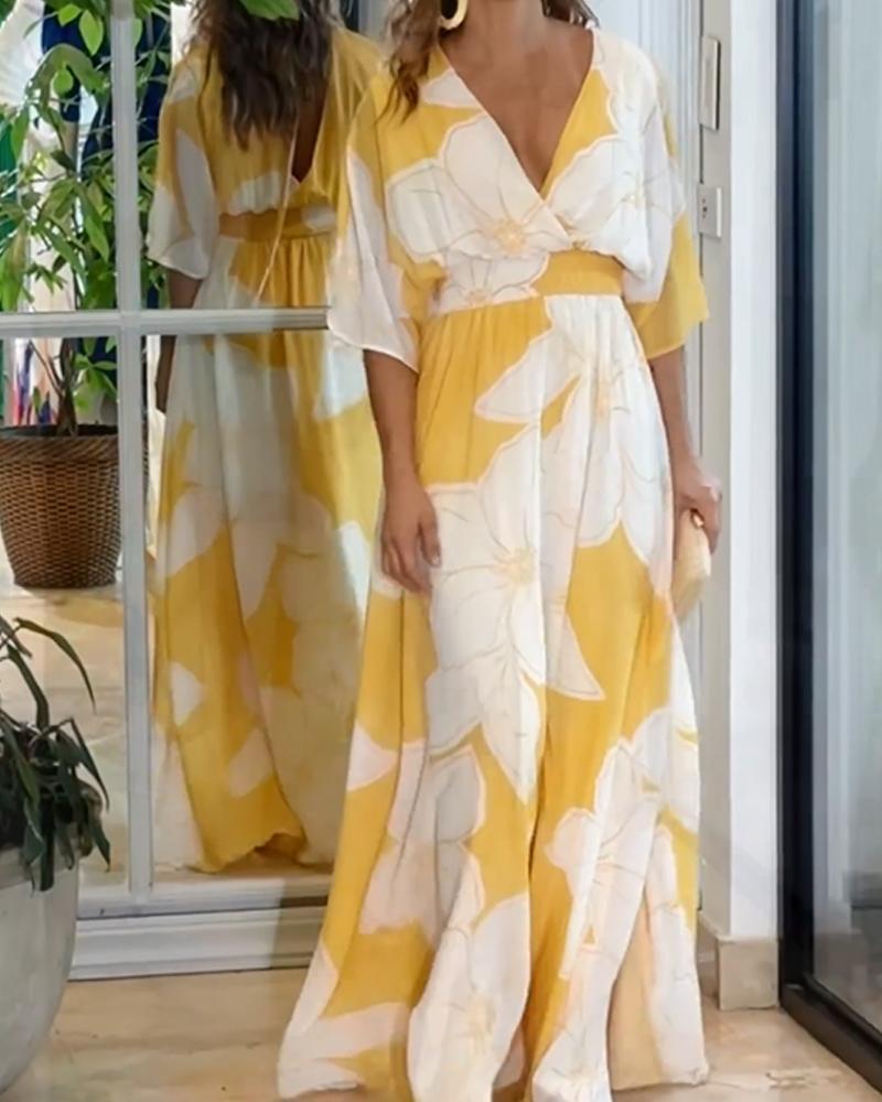 Flora Midi Dress | Vibrant Floral Print, Summer Wedding Guest Style 0