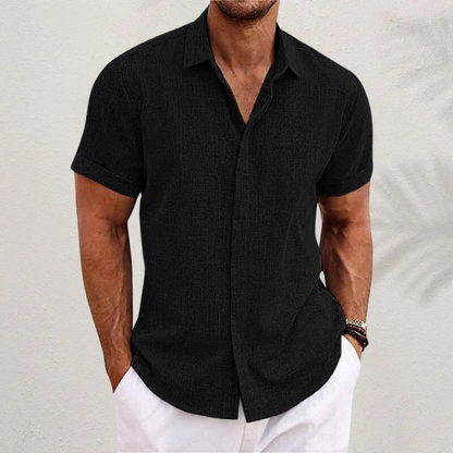 Garrick Men's Dress Shirt | Breathable Linen Blend, Relaxed Fit 1