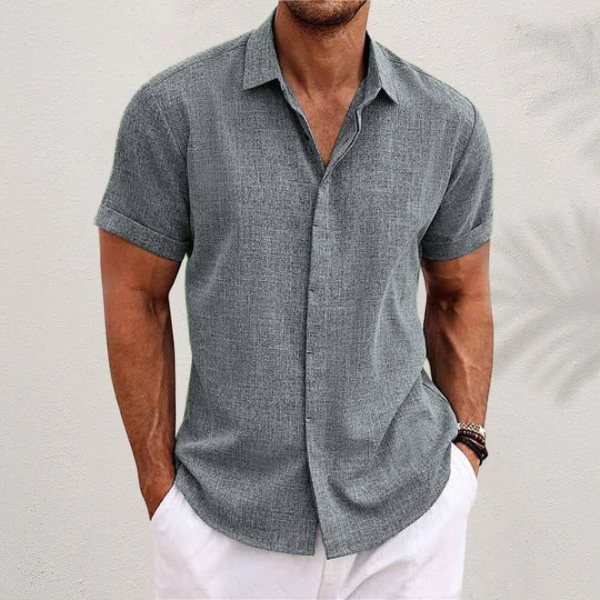 Garrick Men's Dress Shirt | Breathable Linen Blend, Relaxed Fit 2