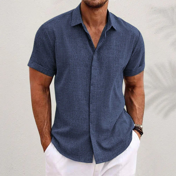 Garrick Men's Dress Shirt | Breathable Linen Blend, Relaxed Fit 3