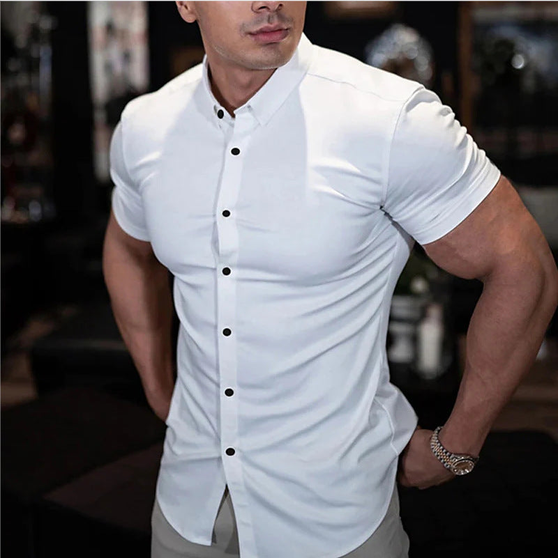 Gideon Men's Shirt | Slim Fit, Short Sleeve, Lightweight, Breathable Fabric 0