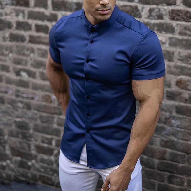Gideon Men's Shirt | Slim Fit, Short Sleeve, Lightweight, Breathable Fabric 4