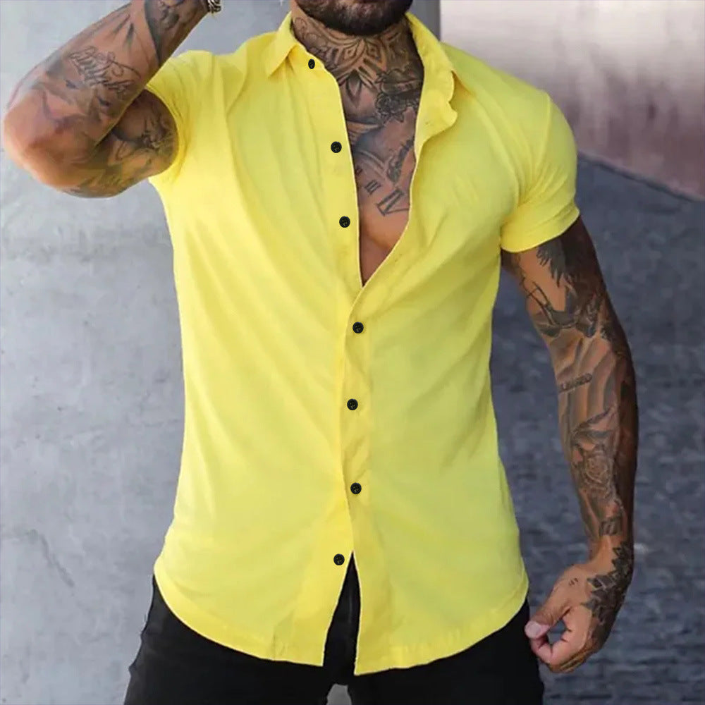 Gideon Men's Shirt | Slim Fit, Short Sleeve, Lightweight, Breathable Fabric 7