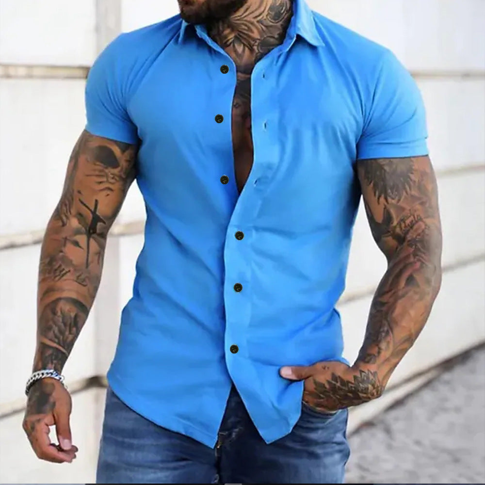 Gideon Men's Shirt | Slim Fit, Short Sleeve, Lightweight, Breathable Fabric 8