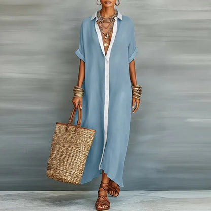 Gina Maxi Dress | Lightweight Cotton-Linen Blend, Relaxed Fit Summer Dress 6