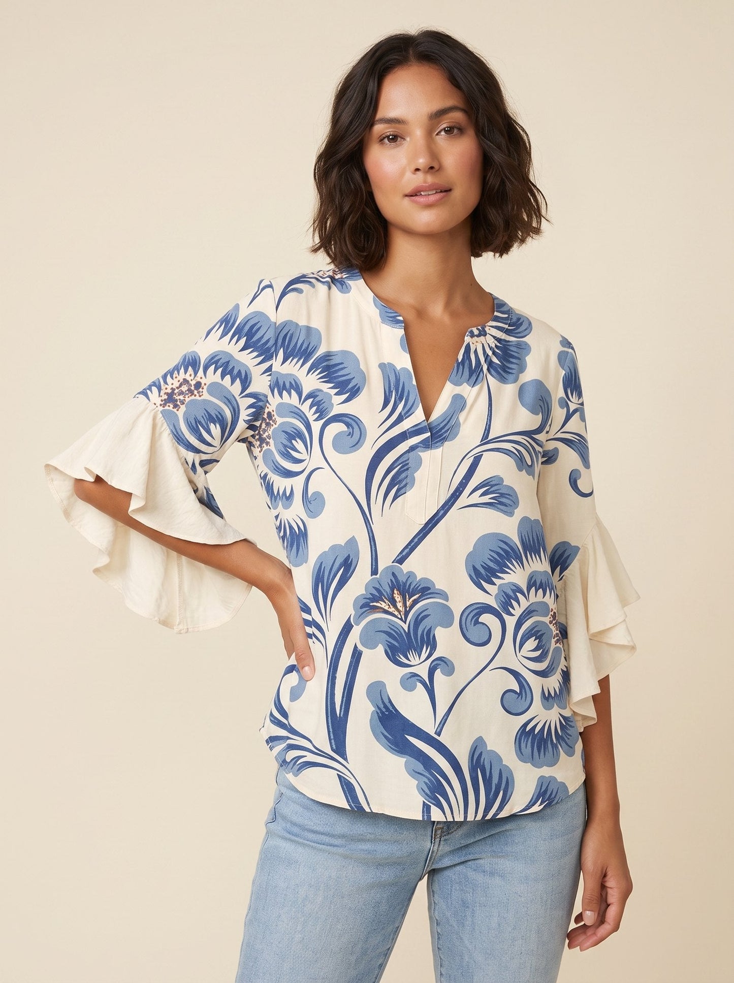 Isla Floral Blouse | Lightweight, Breathable Summer Top for Women 1