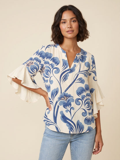 Isla Floral Blouse | Lightweight, Breathable Summer Top for Women 1