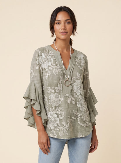 Isla Floral Blouse | Lightweight, Breathable Summer Top for Women 3