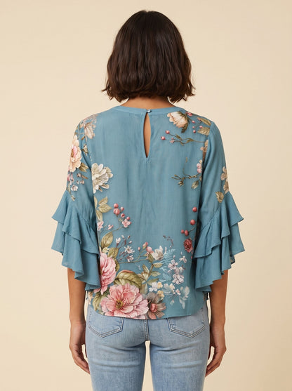 Isla Floral Blouse | Lightweight, Breathable Summer Top for Women 4