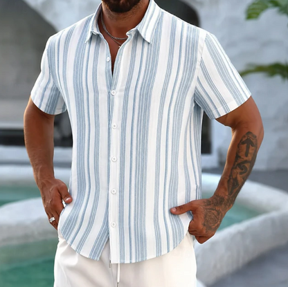 Ivy Men's Shirt | Striped, Relaxed Fit, Lightweight 2