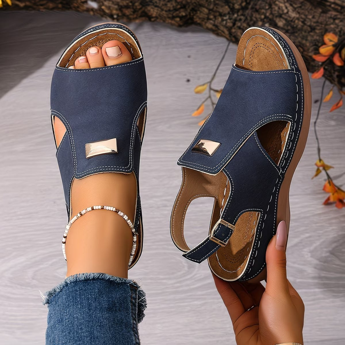 Kona Boho Sandals for Women | Lightweight, Shock-Absorbing with Gold Accent 3