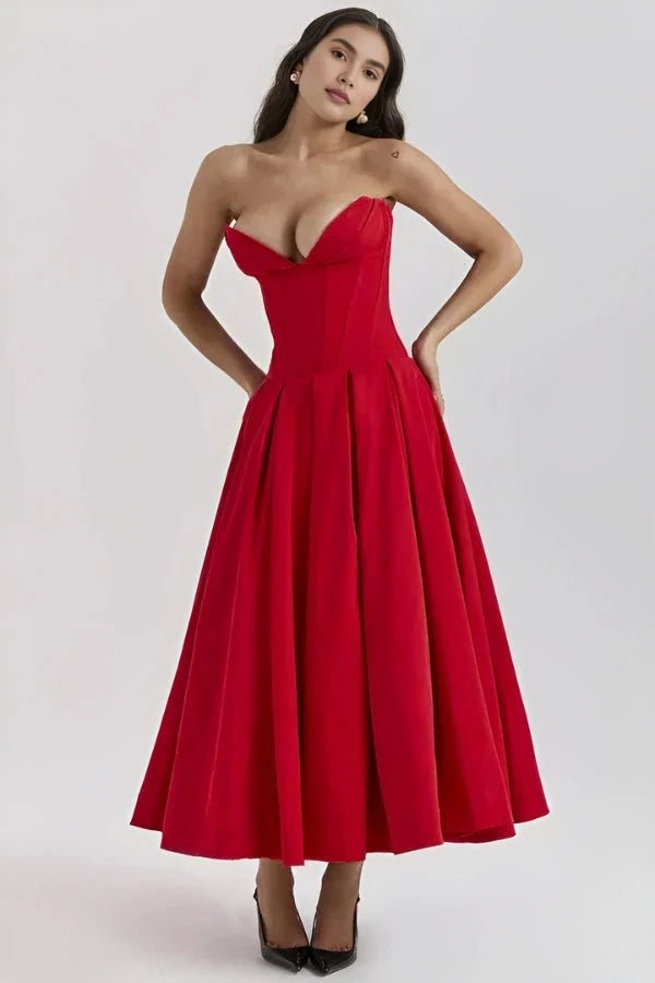 Laarni Maxi Dress | Sculpted Bodice, Voluminous Skirt, Elegant for Special Occasions 4