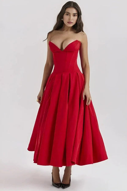 Laarni Maxi Dress | Sculpted Bodice, Voluminous Skirt, Elegant for Special Occasions 6