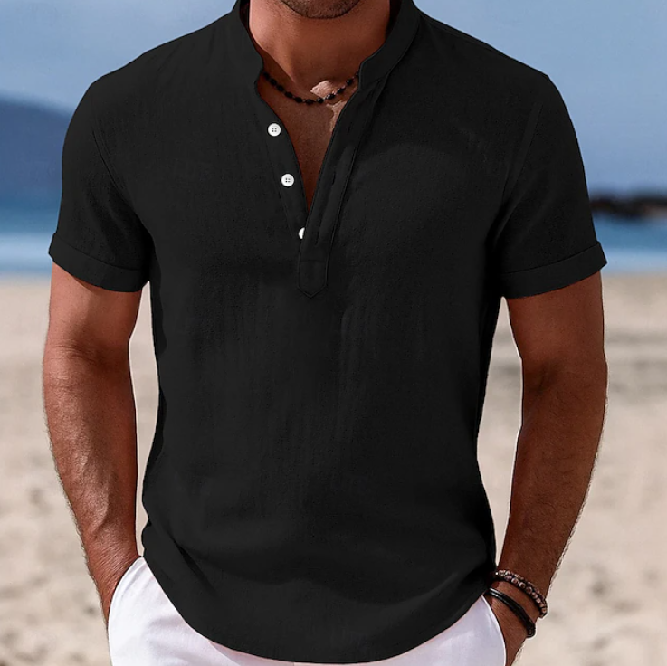 Lachlan Men's Shirt | Lightweight Summer Button-Up, Short Sleeve 0