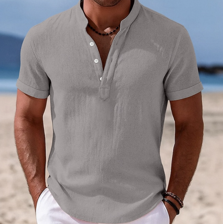 Lachlan Men's Shirt | Lightweight Summer Button-Up, Short Sleeve 2