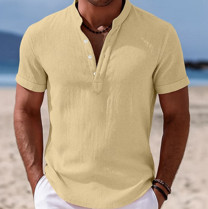 Lachlan Men's Shirt | Lightweight Summer Button-Up, Short Sleeve 4