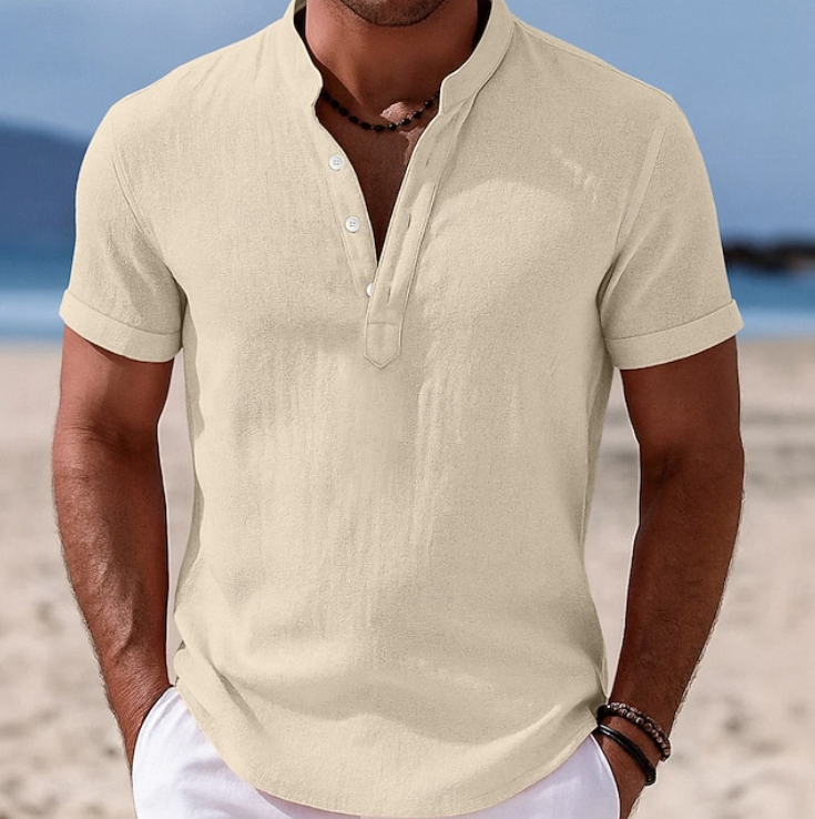 Lachlan Men's Shirt | Lightweight Summer Button-Up, Short Sleeve 5