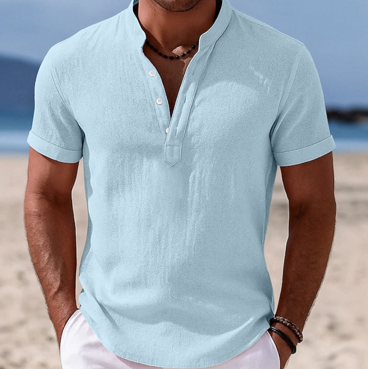 Lachlan Men's Shirt | Lightweight Summer Button-Up, Short Sleeve 6