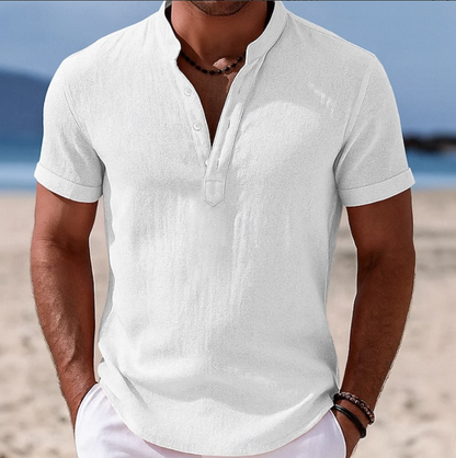 Lachlan Men's Shirt | Lightweight Summer Button-Up, Short Sleeve 7
