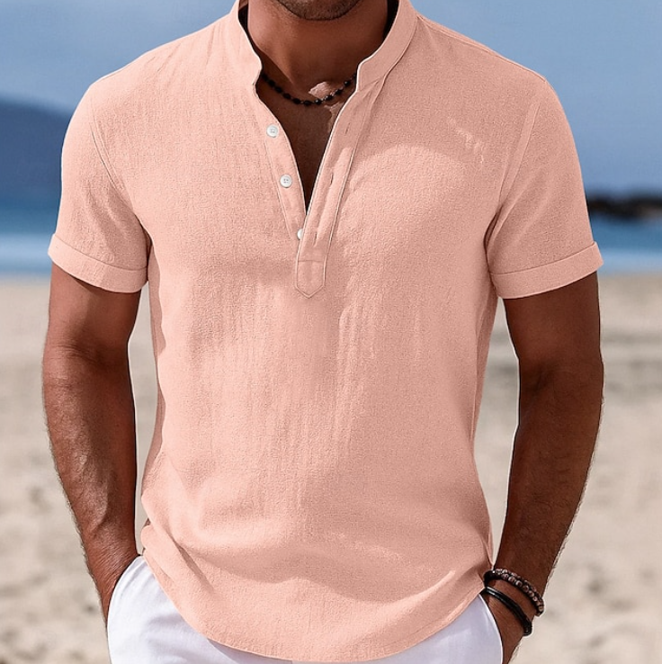 Lachlan Men's Shirt | Lightweight Summer Button-Up, Short Sleeve 8