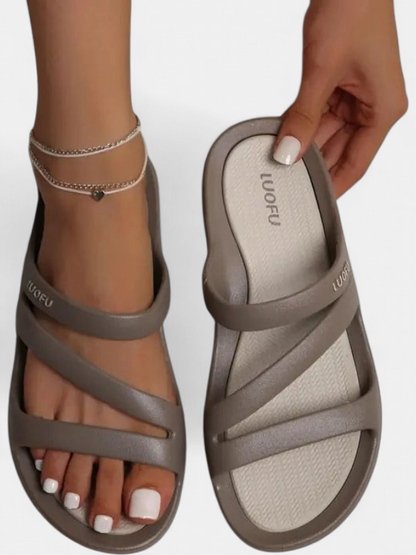 Ladely Slip-On Sandals for Women | Cushioned Footbed, Versatile Style 1
