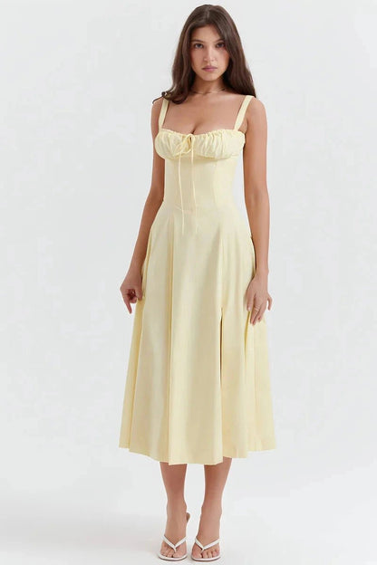 Lina Floral Summer Dress | Corset Bodice, Adjustable Straps 13