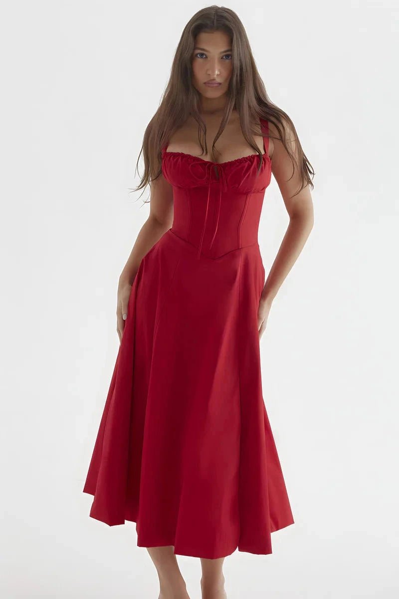 Lina Floral Summer Dress | Corset Bodice, Adjustable Straps 3