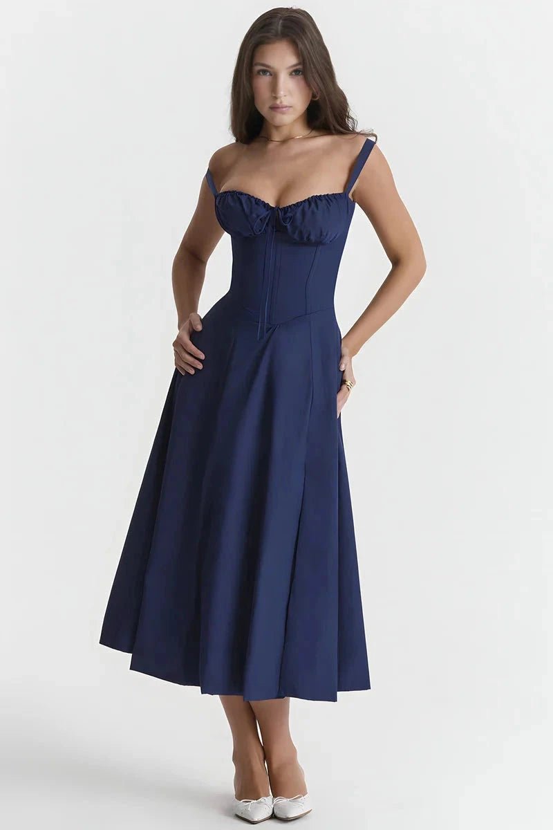 Lina Floral Summer Dress | Corset Bodice, Adjustable Straps 6