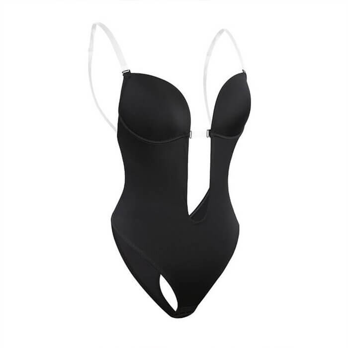 Liora Backless Bodysuit | Seamless Shapewear, Sculpting Cups in Black or White 4