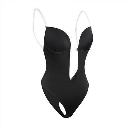 Liora Backless Bodysuit | Seamless Shapewear, Sculpting Cups in Black or White 4