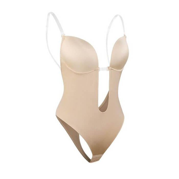 Liora Backless Bodysuit | Seamless Shapewear, Sculpting Cups in Black or White 5