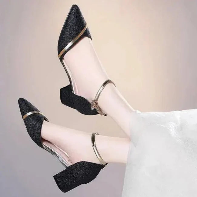 Liora Block Heel Shoes | Elegant Ankle Strap for Women 2