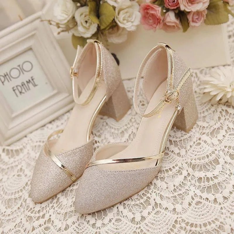 Liora Block Heel Shoes | Elegant Ankle Strap for Women 3