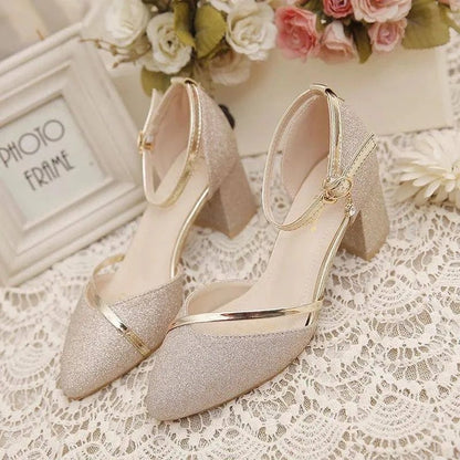 Liora Block Heel Shoes | Elegant Ankle Strap for Women 3