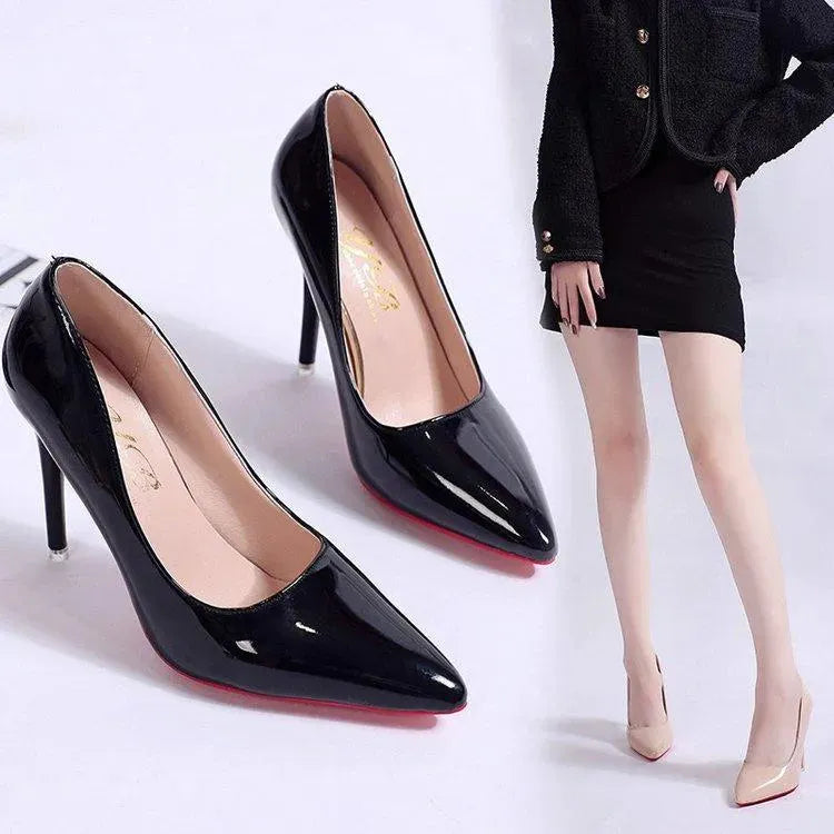 Luna Black Pumps | PU Upper, Stylish Stiletto Heels for Women 1