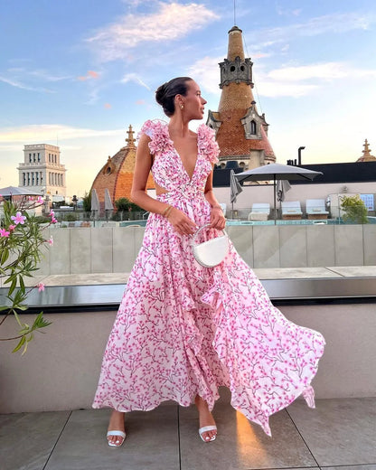 Luna Floral Dress | Lightweight, Sleeveless Wedding Guest Dress 6